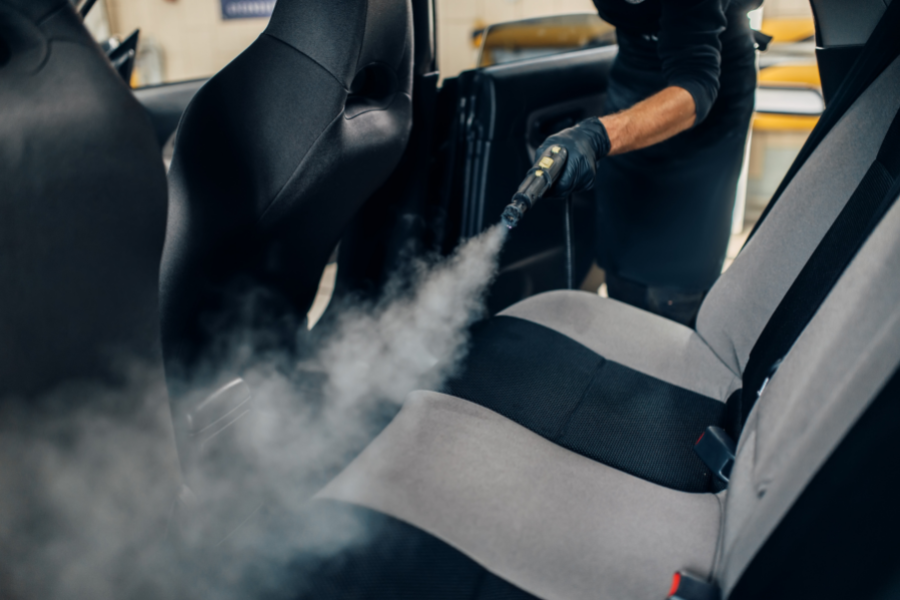 steam cleaning leather car seats